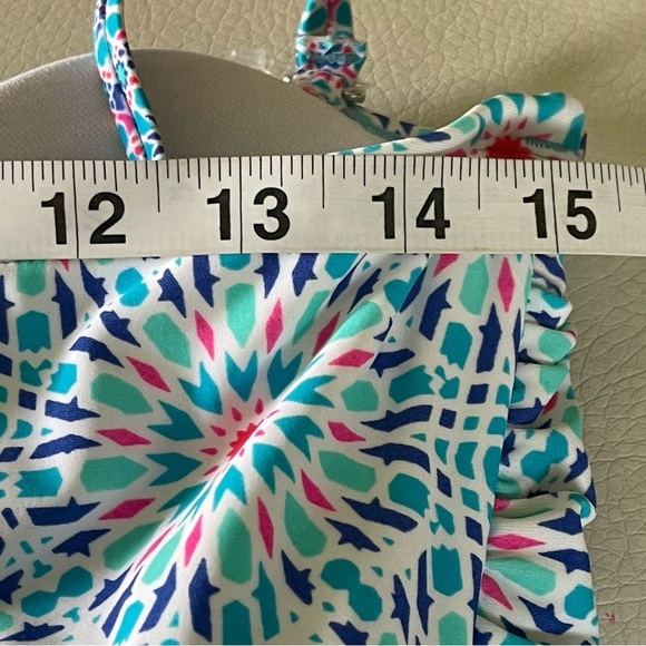 Ocean Avenue swimwear mosaic peek tankini top NWT size large adjustable straps - Picture 10 of 14